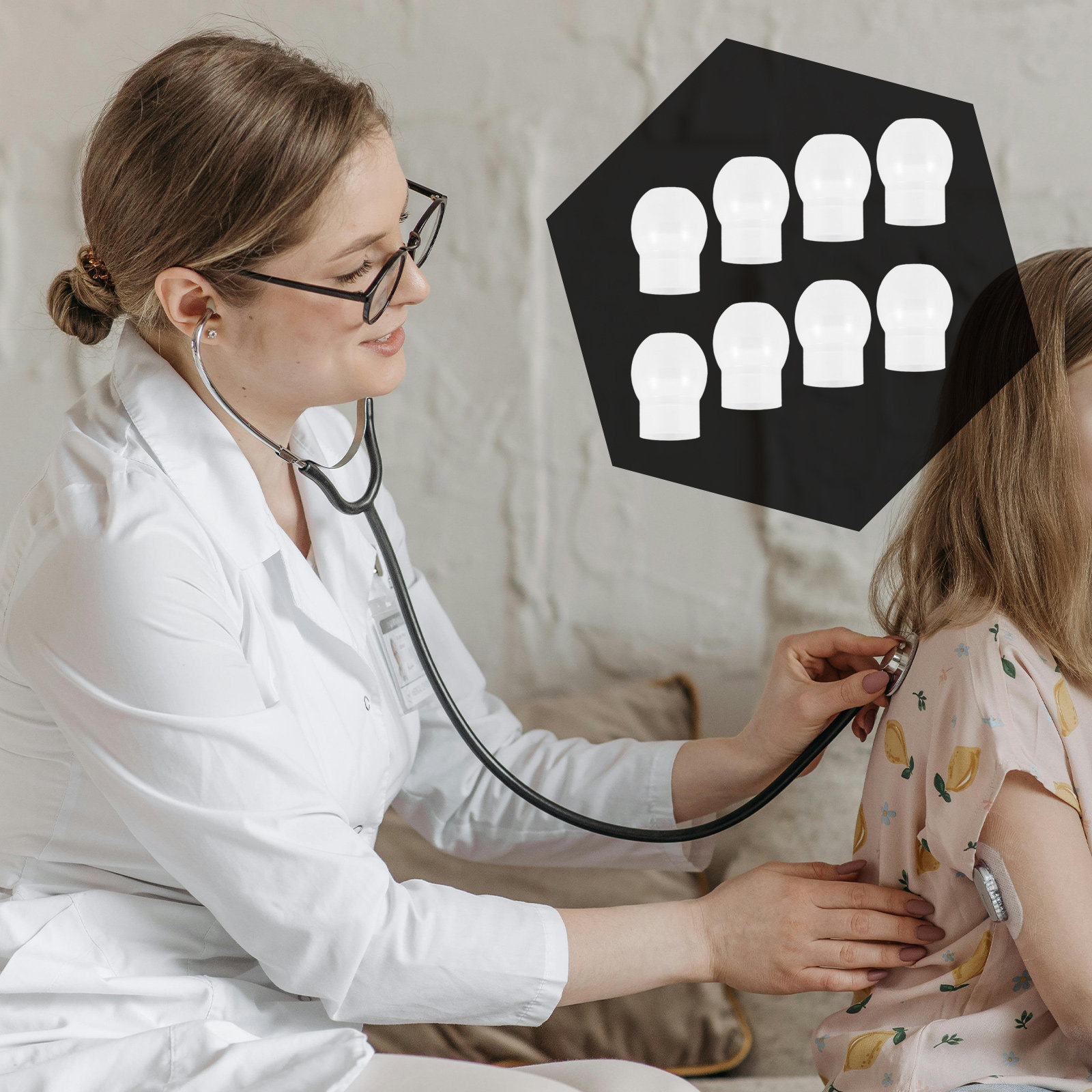 Silicone Ear Tip Replacement - 8Pcs Stethoscope Ear Tips Replacement Silicone