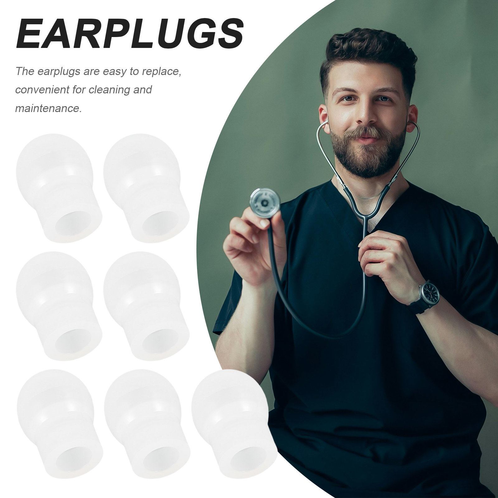 8Pcs Stethoscope Ear Tips Repl - Silicone Ear Tip Replacement recension och pris