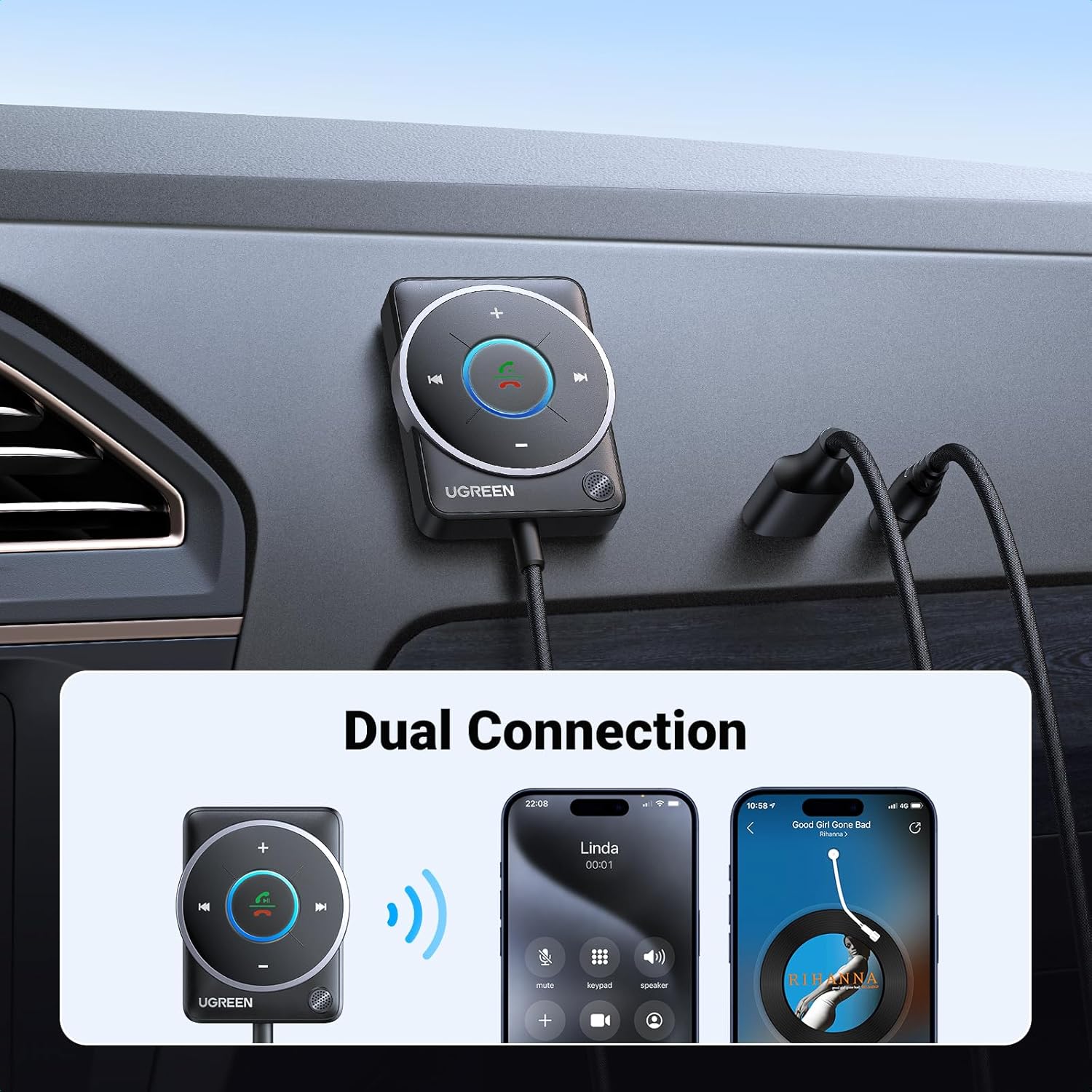 UGREEN Bluetooth 5.4 Aux Car A - Bluetooth Adapter Receiver recension och pris